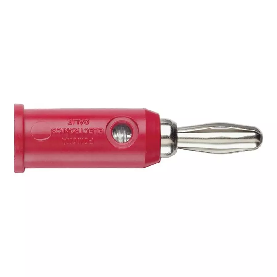 POMONA Conn, Banana, Plug, 15A, Screw, Red, 1325-02