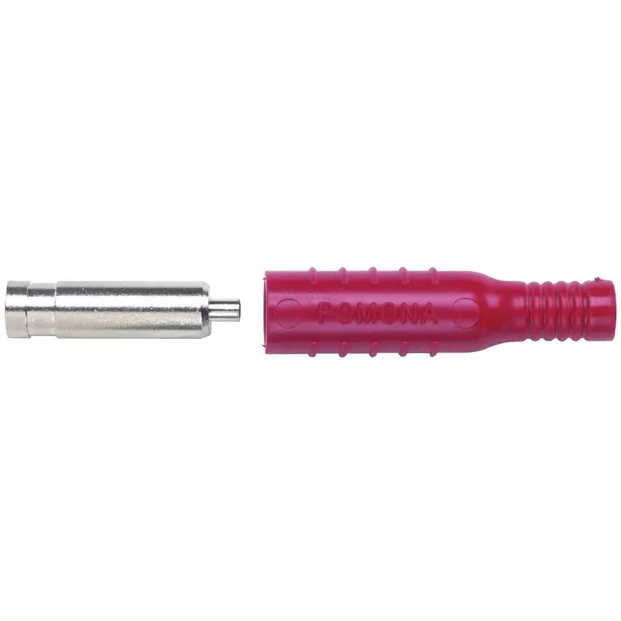 POMONA Banana Jack, 15A, Crimp/Solder, Red, 5167-2 (Pack of 10)