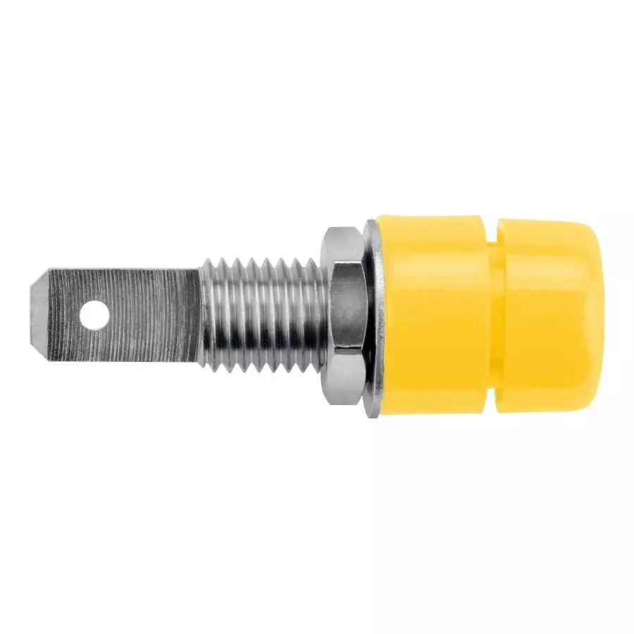 SCHUTZINGER CONNECTOR, BANANA, JACK, 32A, YELLOW, QC, IBU 5568 NI / GE