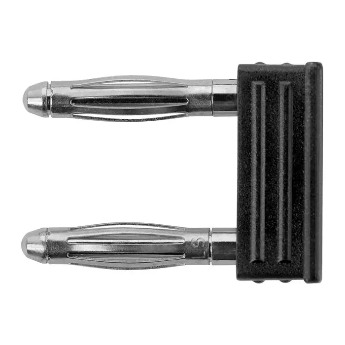 SCHUTZINGER CONN, BANANA, PLUG, 12A, BLACK, KURZ 7450 / 7.5-2 IG NI / SW