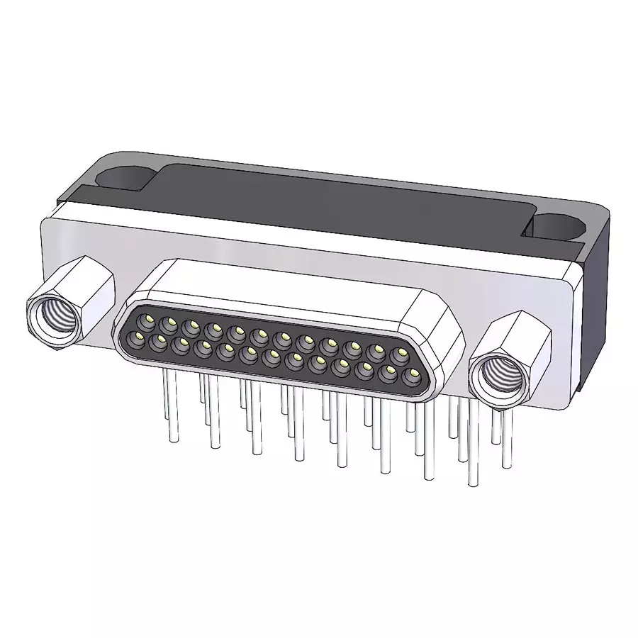 AMPHENOL CANADA Micro-D Sub Conn, R/A Plug, 9Pos, Th, M83513/10-A02NW