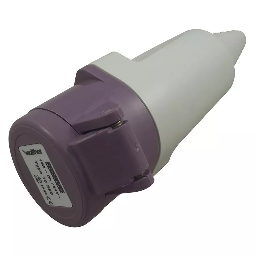 WALTHER Socket, Free, 25V, 16A, Ip44, 2P, 10380