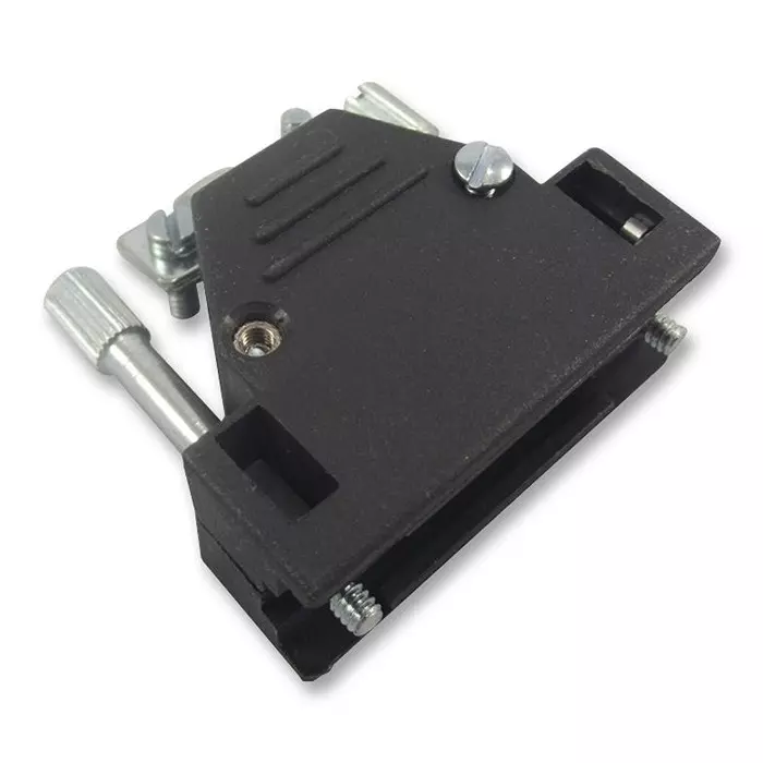 MH CONNECTORS BACKSHELL, D, BLACK, TOP ENTRY, 9WAY, 2801-0102-01