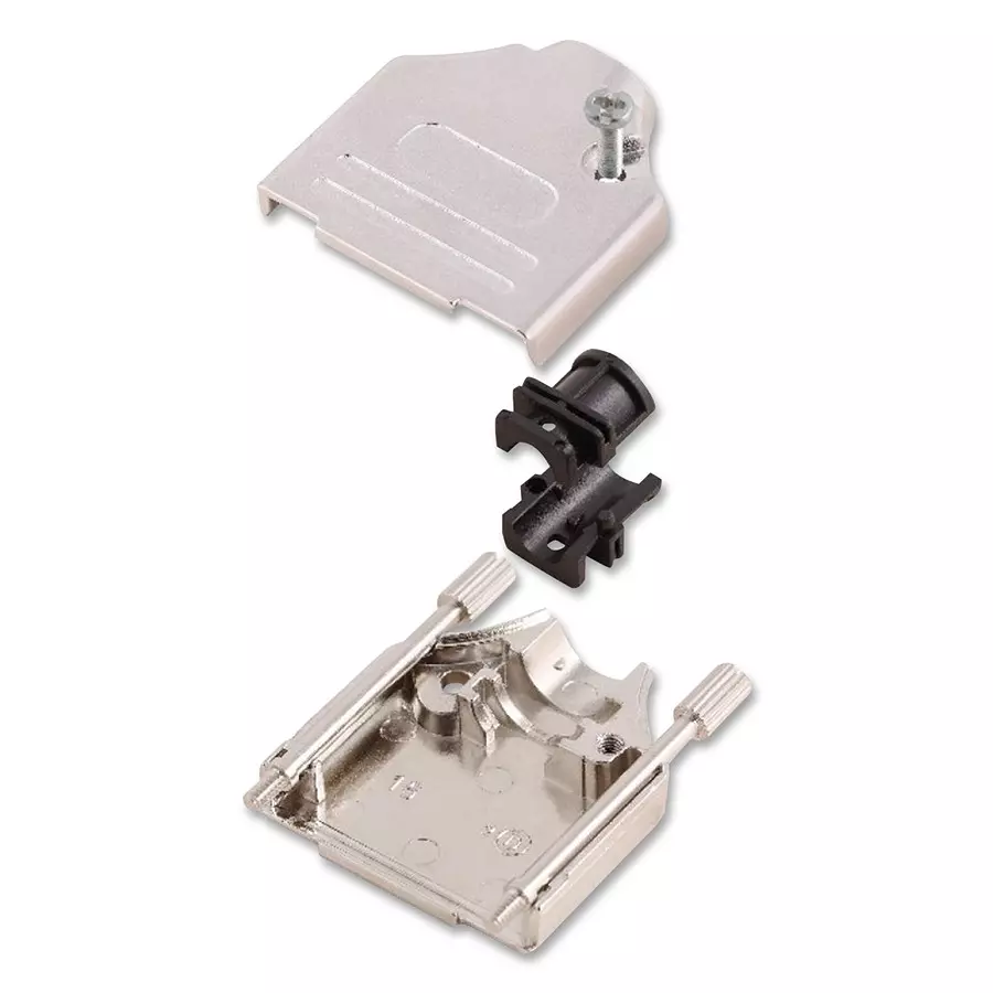 MH CONNECTORS BACKSHELL, D SUB, 9WAY, ZINC ALLOY, MHDTZK9-RA-K