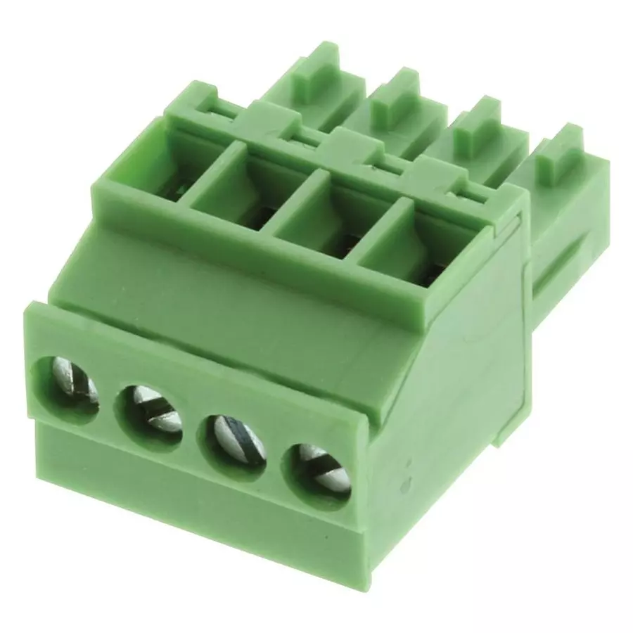 AMPHENOL ANYTEK TERMINAL BLOCK PLUGGABLE, 4 POSITION, 28-16AWG, 20020008-C041B01LF