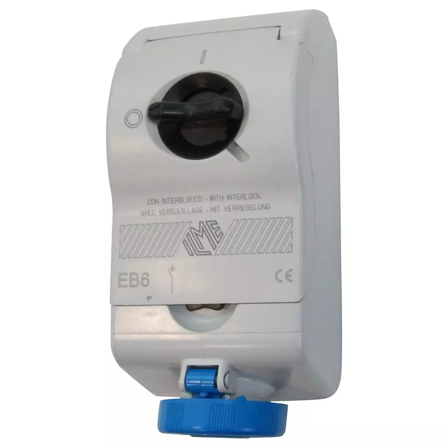 ILME SWITCHED SOCKET, 2P, 16A, 230V, BLU, KI1663EB6