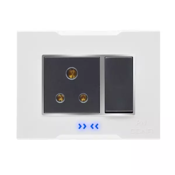 Cona ESTELLA Cover With Base Plate Smooth White Polycarbonate