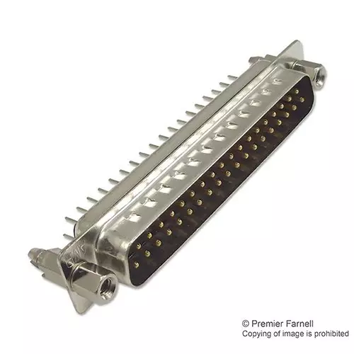 TE CONNECTIVITY D-Sub Conn, Plug, 37Pos, Through Hole, 2301836-1