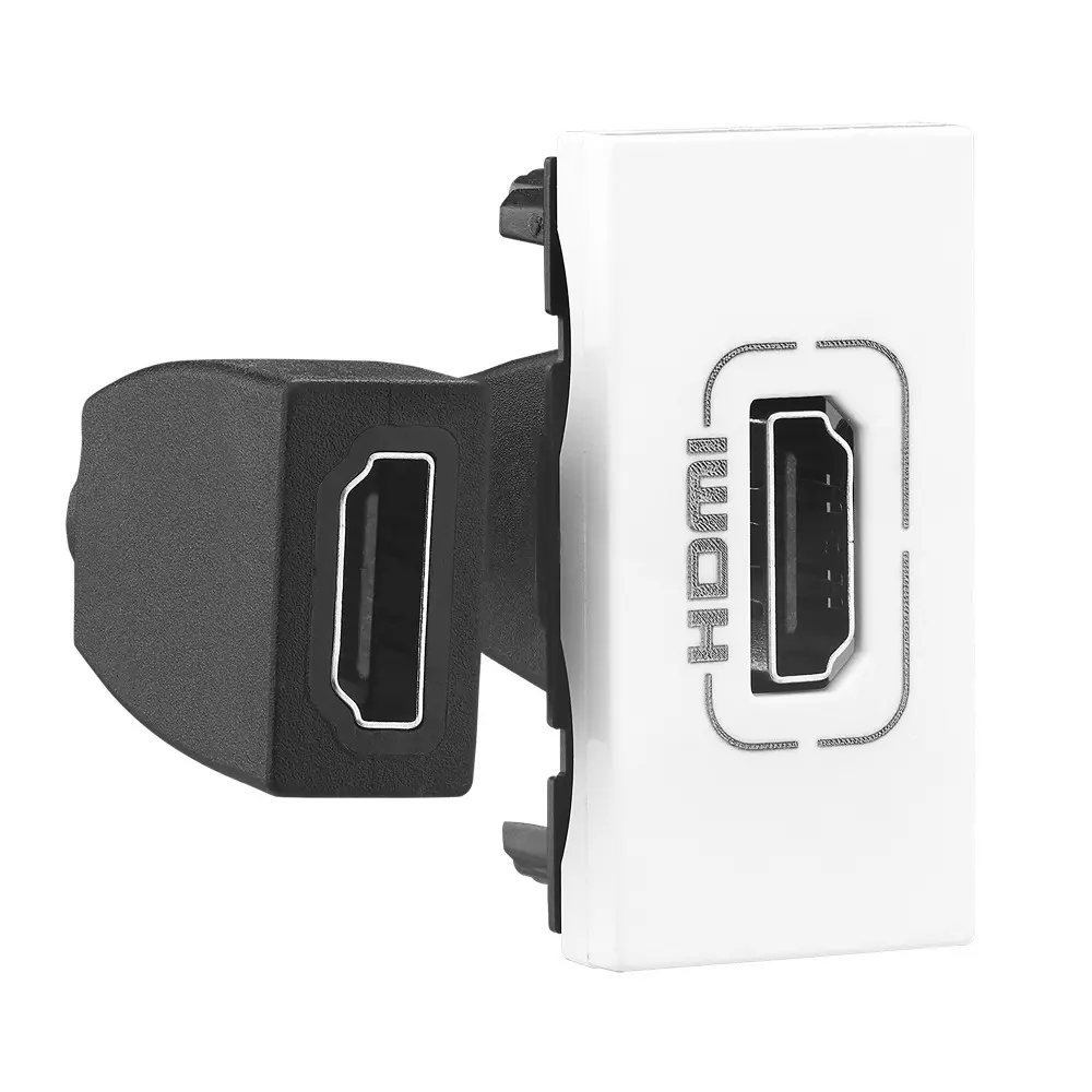 Legrand Preterminated HDMI Socket Allzy 1 Module Glossy White, 6811 34