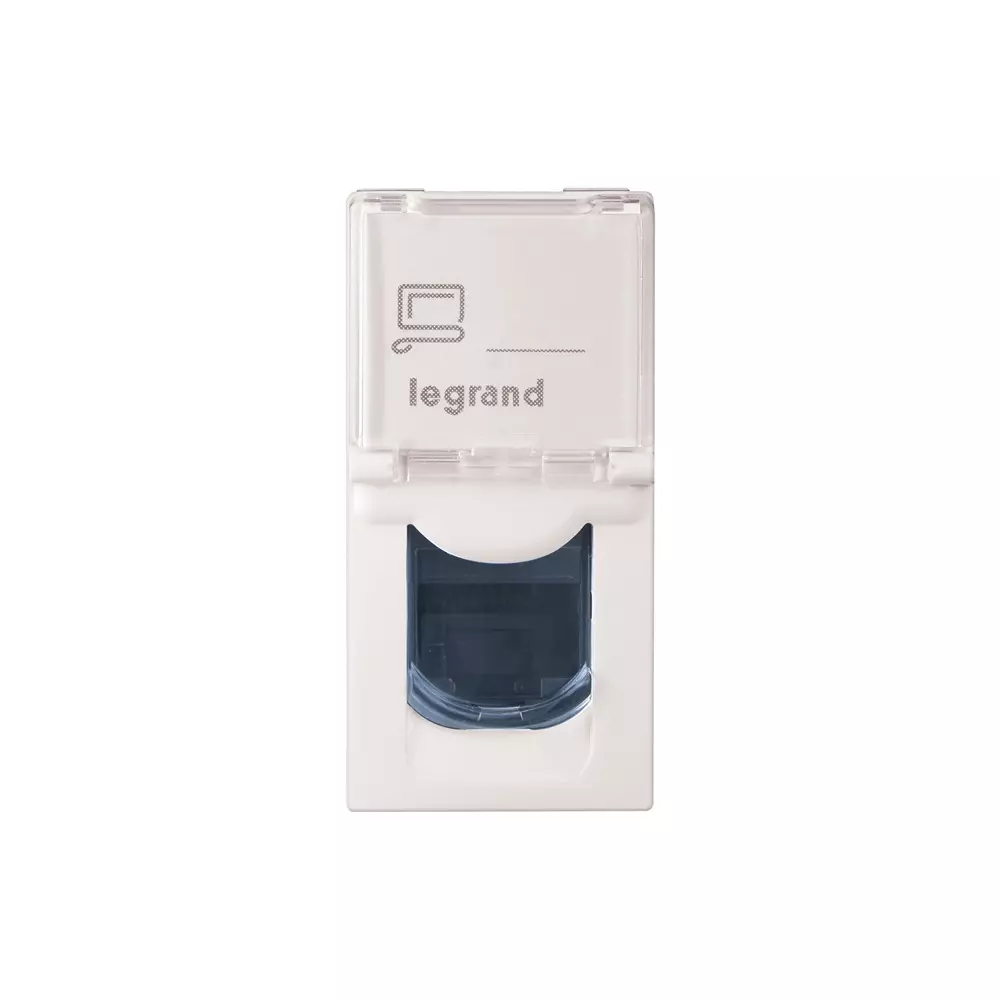 Legrand Information Socket RJ45 - Cat 6 Myrius Classic White 1 Module, 6792 65