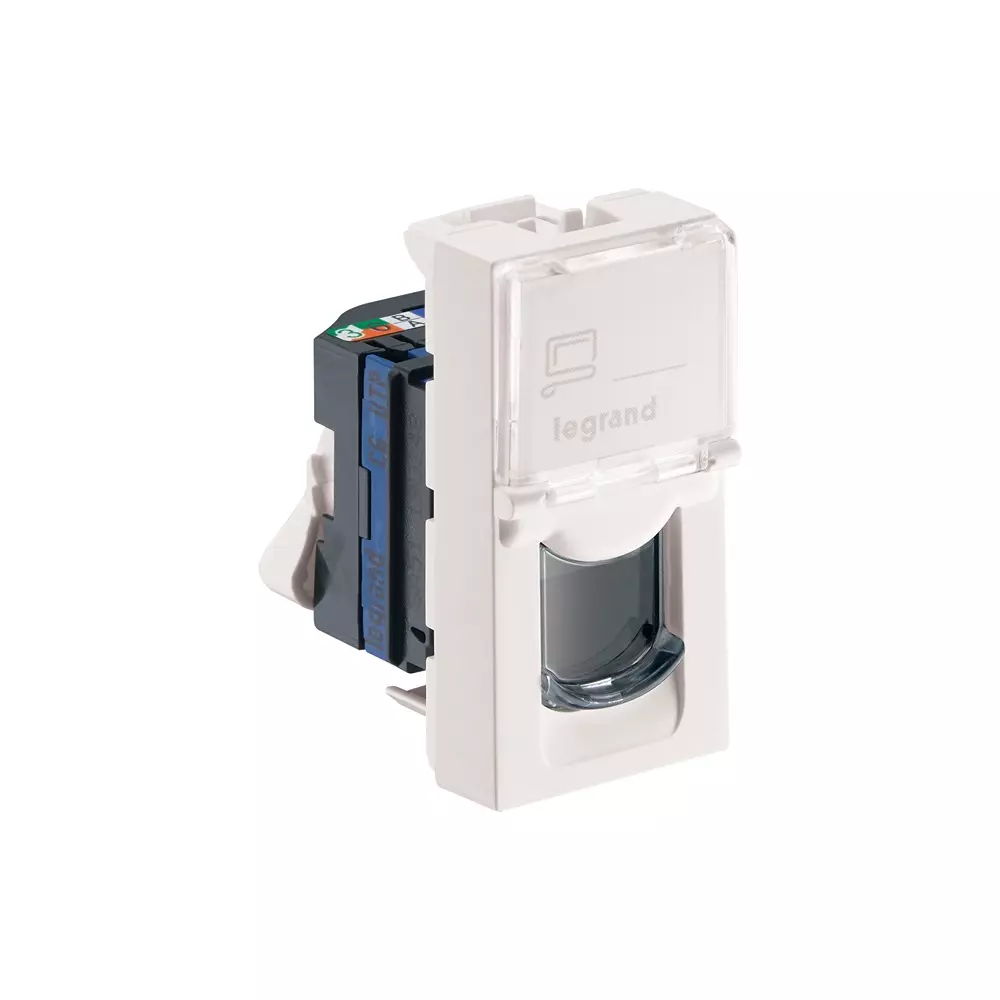 Legrand Information Socket RJ45 - Cat 6 Myrius Classic White 1 Module, 6792 65