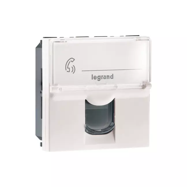 Legrand Information Socket RJ45 - Cat 6 Myrius Classic White 2 Module, 6792 66