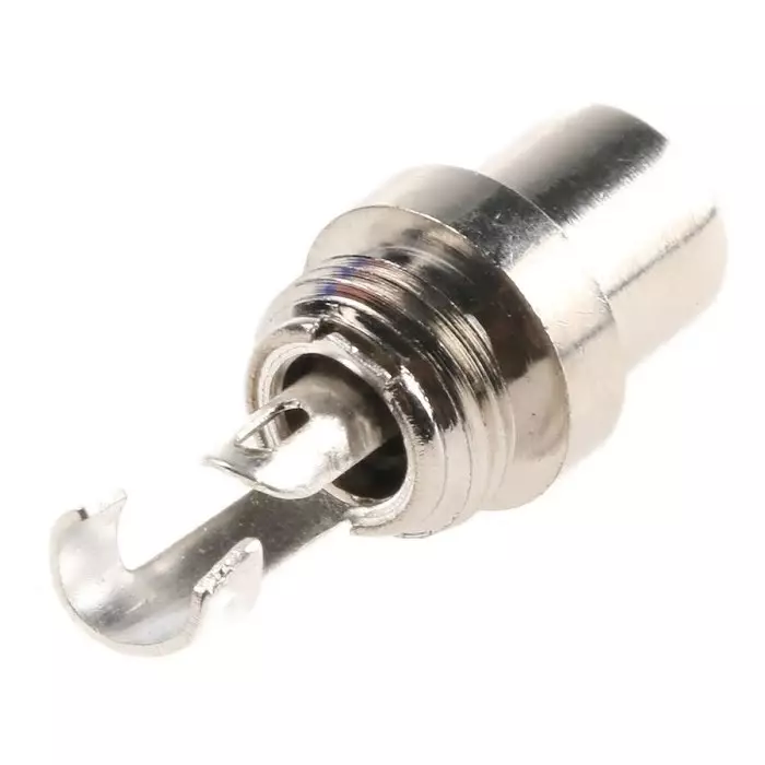 RS Pro Black Natural Cable Mount RCA Socket with Nickel Plated Contacts 5A (Pack of 5)