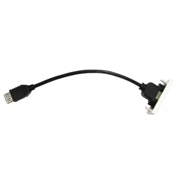RS Pro 25 mm 1 Way Female USB Type B Audio Video Faceplate
