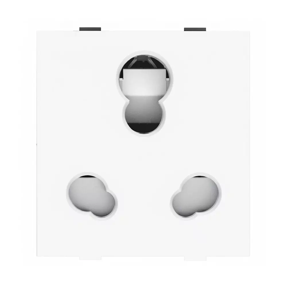 K9 Socket With Safety Shutter 2 Module 6 Amp / 13 Amp / 16 Amp White, 9029 (Pack of 10)