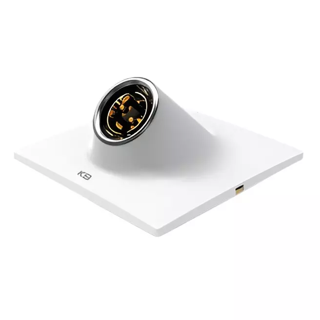 K9 Euro Croma Angle Holder Plate Type with Chrome Ring White, 9155 (Pack of 10)