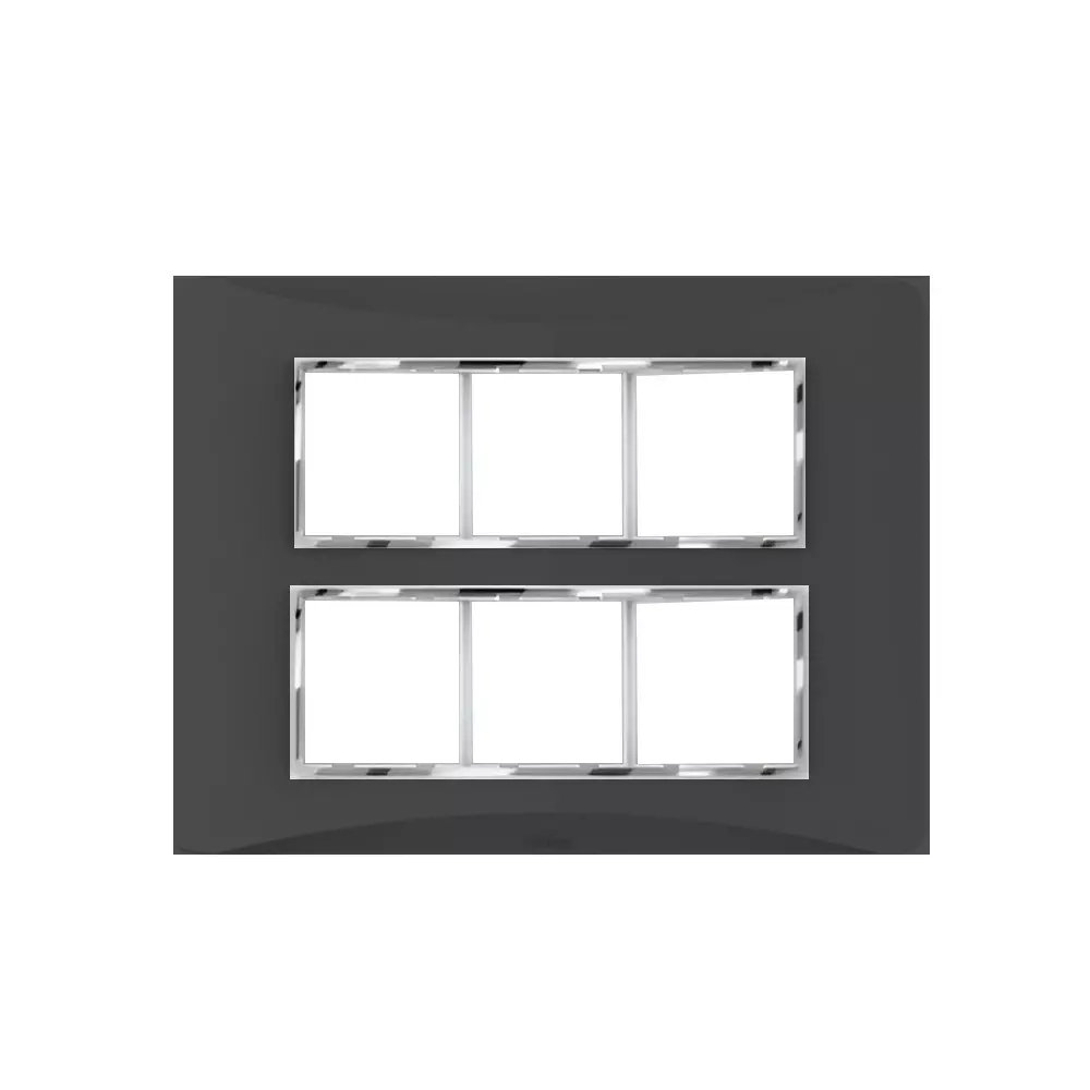 Cona Smooth Glow Modular Plate Black 12 Modules, SG 1112 (Pack of 10)