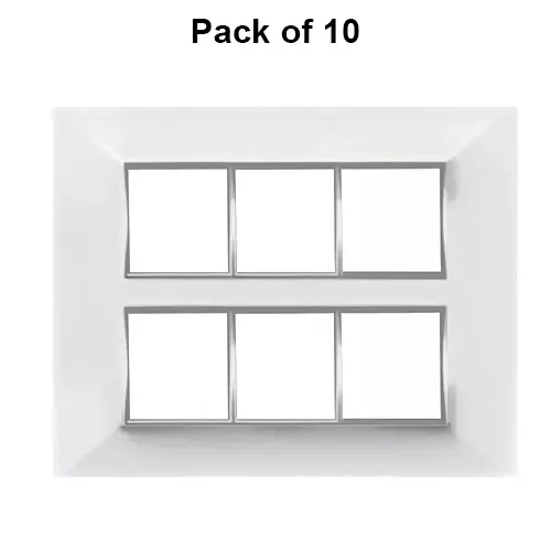 Cona Amaze Modular Plate White 12 Modules, AW 1208 (Pack of 10)