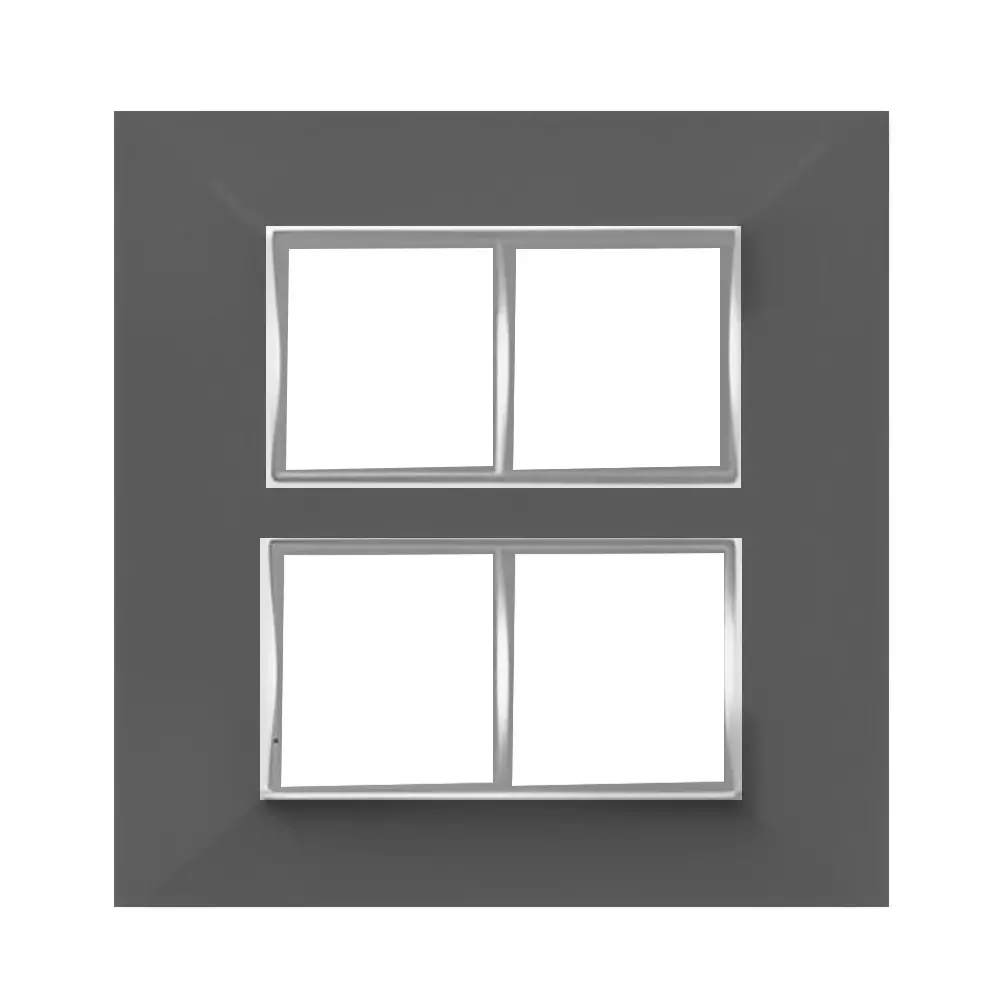 Cona Amaze Modular Plate Black 8 Modules(Square), AW 2207 (Pack of 10)