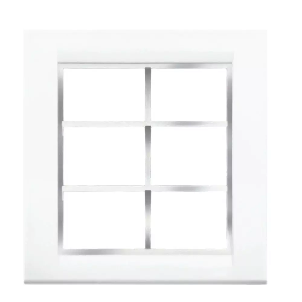 Cona Oliwood Modular Plate White 12 Modules (Horizontal) 2 Row, OW 2041 (Pack of 10)