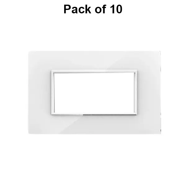 Cona Silque Modular Metal Plate White 4 Modules, ORM 1104 (Pack of 10)