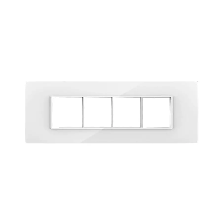 Cona Silque Modular Metal Plate White 8 Modules(Horizontal), ORM 1108 (Pack of 10)