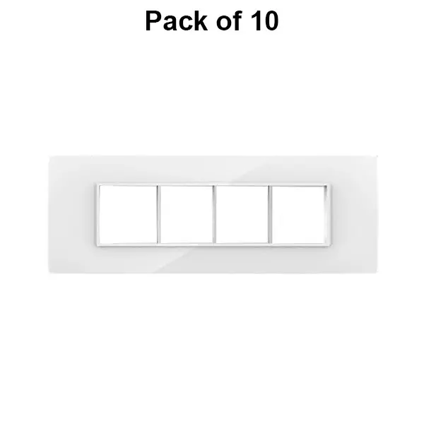 Cona Silque Modular Metal Plate White 8 Modules(Horizontal), ORM 1108 (Pack of 10)