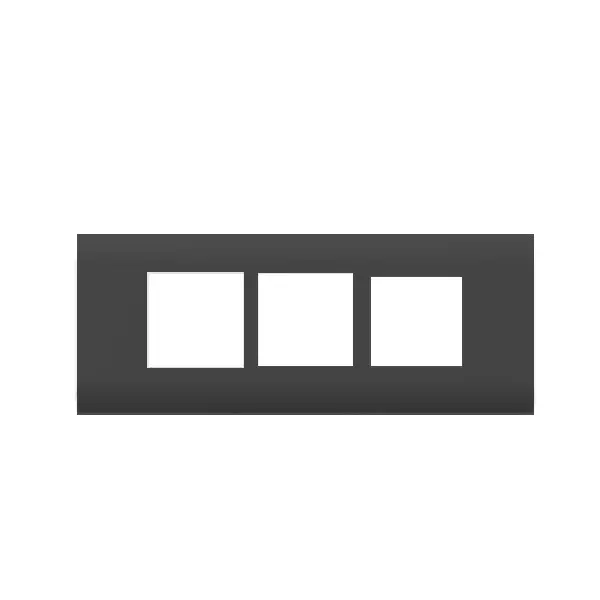 Cona Forte Modular Metal Plate Black 6 Modules, ORPM 1106 (Pack of 10)