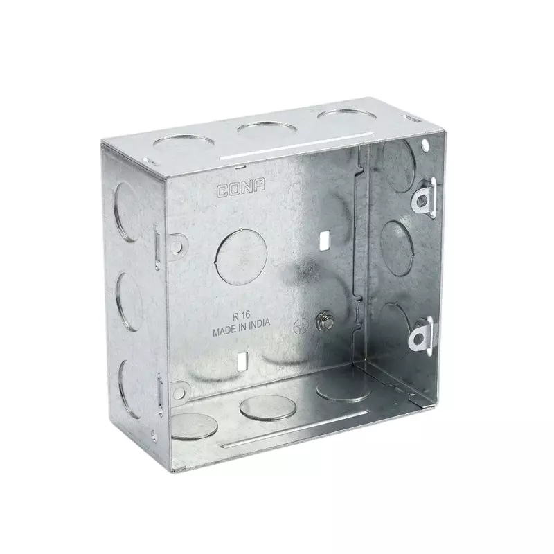 Cona Connex Gang Box Silver 8 Modules(Square), CMB 1106 (Pack of 10)