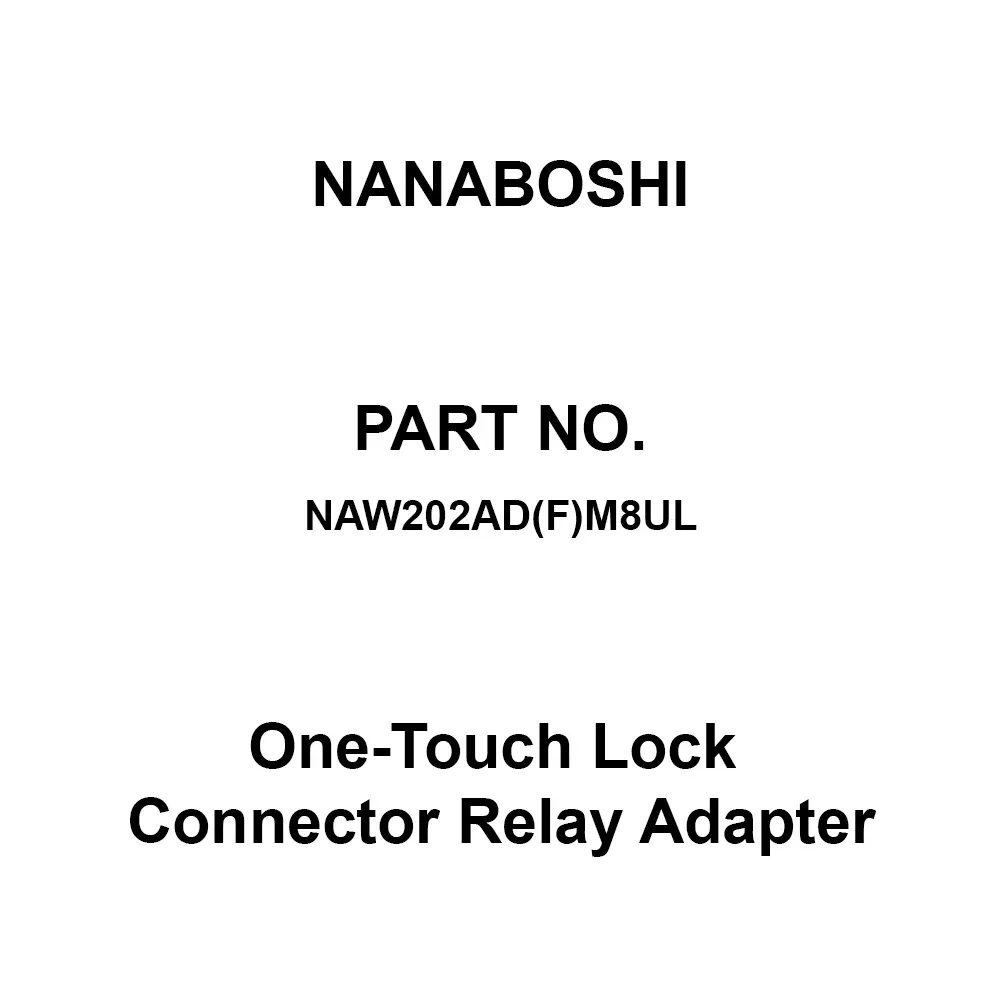 Nanaboshi One-Touch Lock Connector Relay Adapter 20 Male Contact, NAW202AD(F)M8UL
