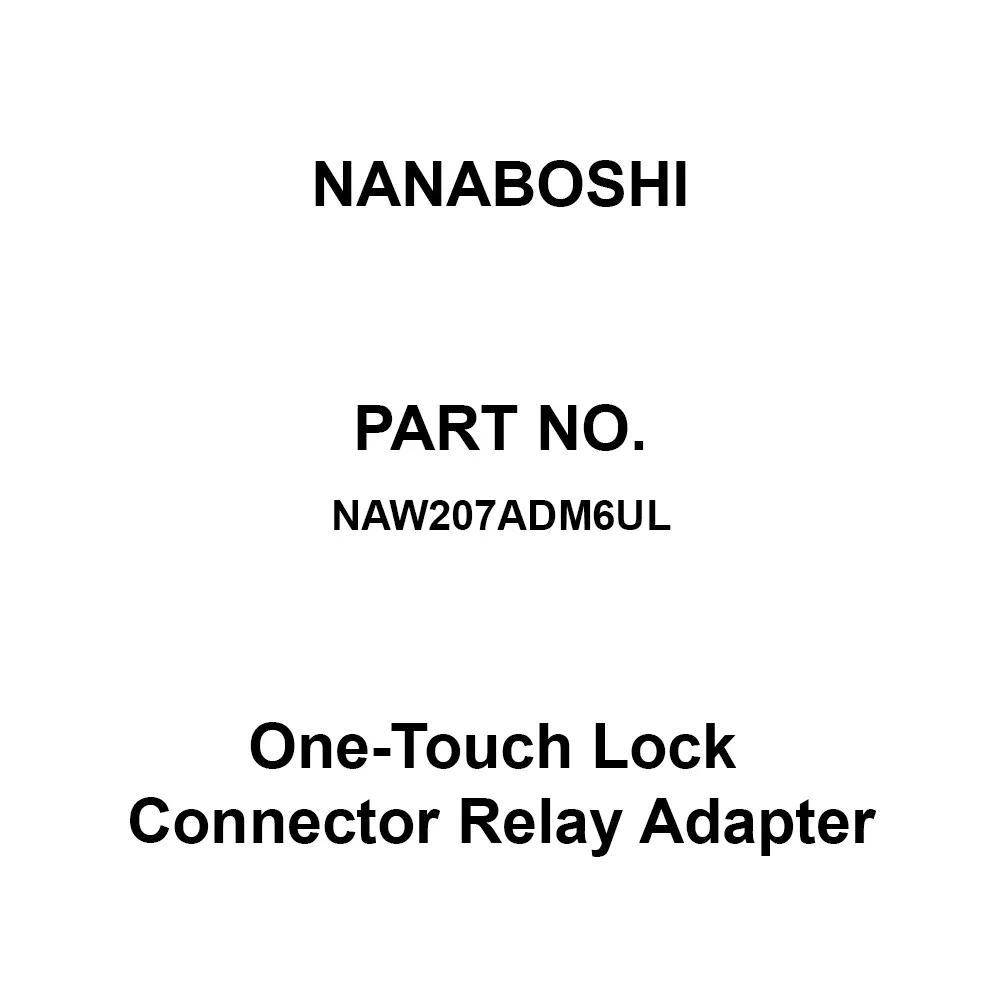 Nanaboshi One-Touch Lock Connector Relay Adapter 20 Female Contact, NAW207ADM6UL