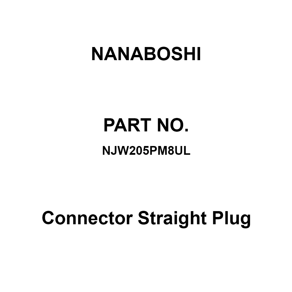 Nanaboshi Connector Straight Plug 20 Male Contact, NJW205PM8UL
