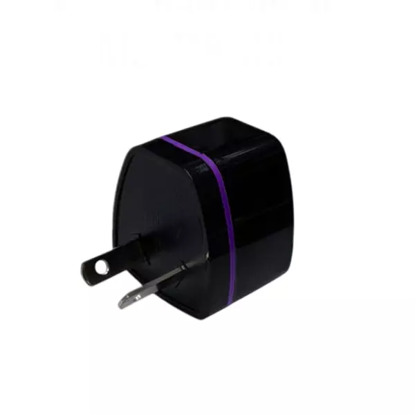 Setmi India 2 Pins Australia Multiplug Adapter in Black Color, Surge Protection & Heat Resistant for International Travel