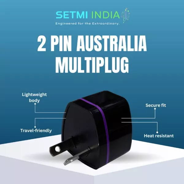 setmi-india-2-pins-australia-multiplug-adapter-in-black-color-surge-protection-heat-resistant-for-international-travel
