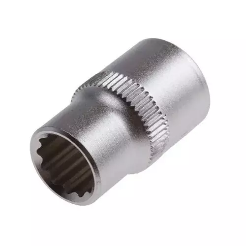 RS PRO Socket Chrome Vanadium Steel Sand Blasted 3/8 Inch Square Hexagon 19 mm, 2658307 (Pack of 10)