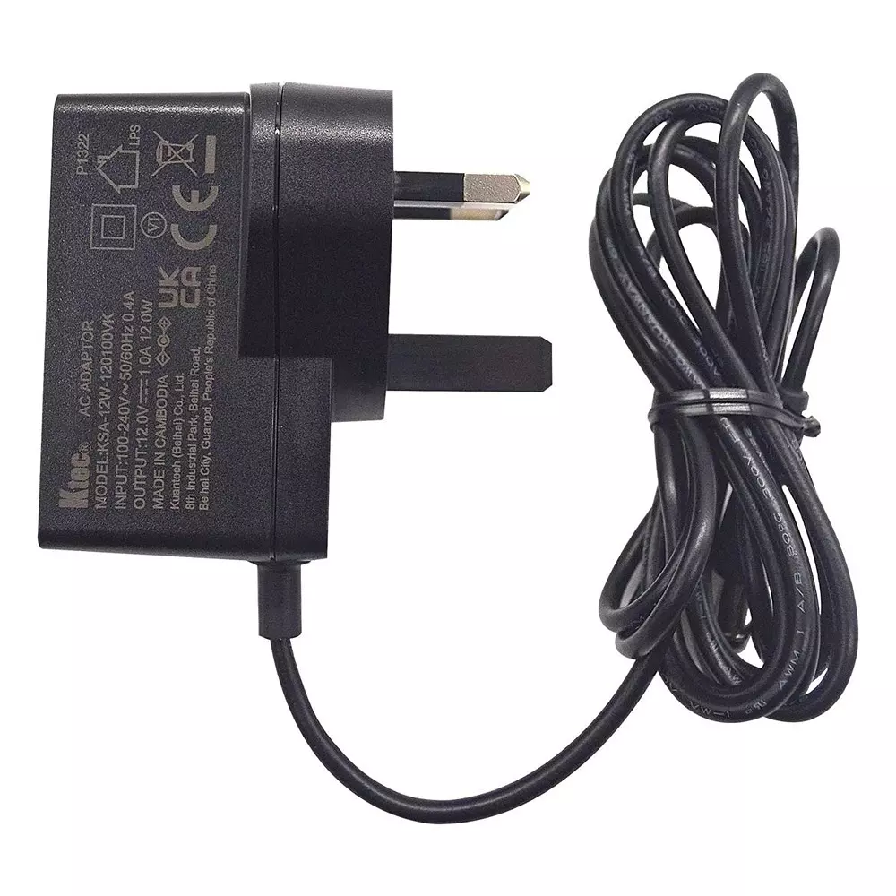 EDATEC Fixed Plug Wall Mount 1 Output 90 VAC to 264 VAC, ED-PSU1201-UK