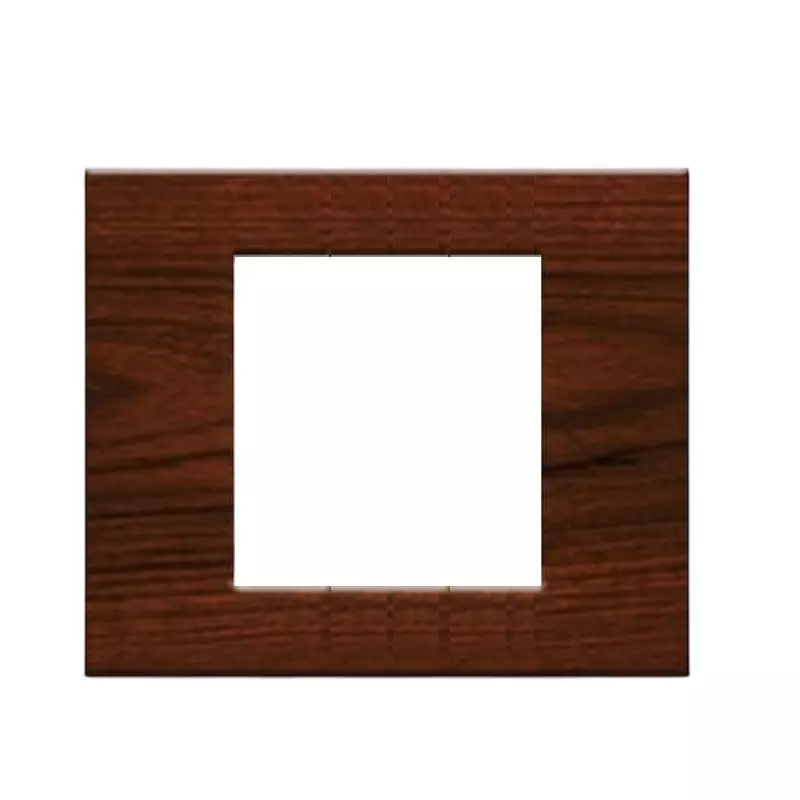 Gold Coast Cube Cover Plate 3 Module Teakwood Silver Plastic for Home & Office Use, G Max (TS)