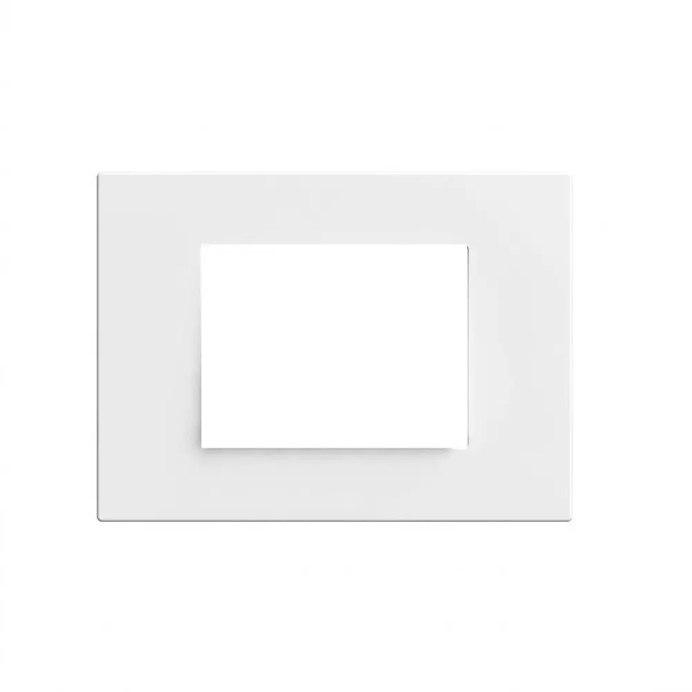 Gold Coast Cube Cover Plate 3 Module White Plastic for Home & Office Use, G One (WH)