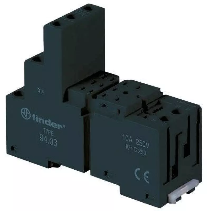 Finder Finder Relay Socket AC250 V Rated Coil Voltage 10 Switching Current Socket Accessory Type, 94.03.0 SMA