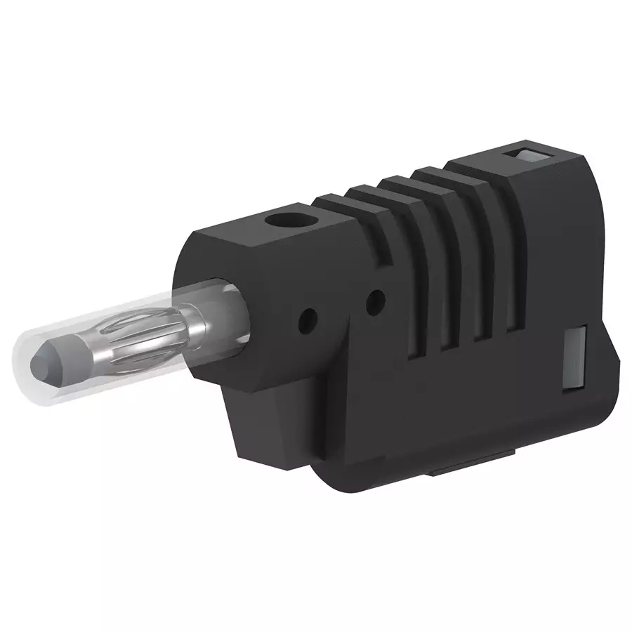 MULTICOMP PRO Banana Plugs & Jacks BANANA PLUG, 4MM, 36A, SCREW, BLK, 76-1648