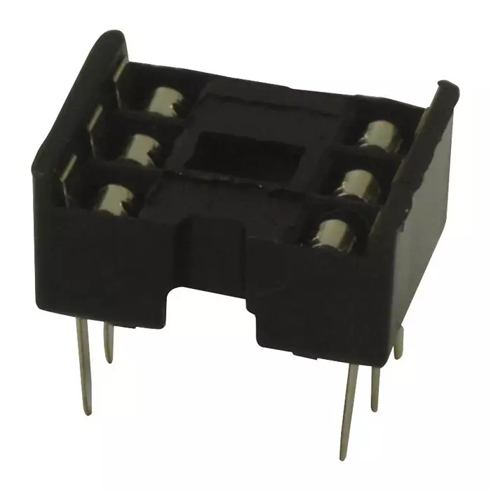 MULTICOMP PRO IC Sockets DIP SOCKET, 6POS, 2.54MM, TH, SPC15556 (Pack of 5)