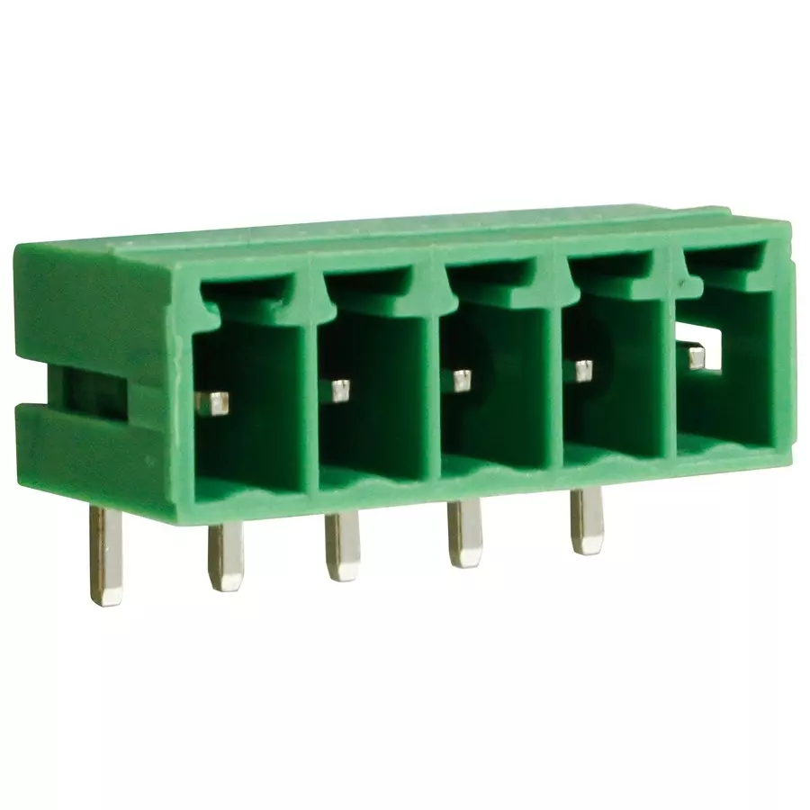 CAMDENBOSS Terminal Block, Header, 5Pos, R/A, Th, CTBP93HE/5 (Pack of 10)