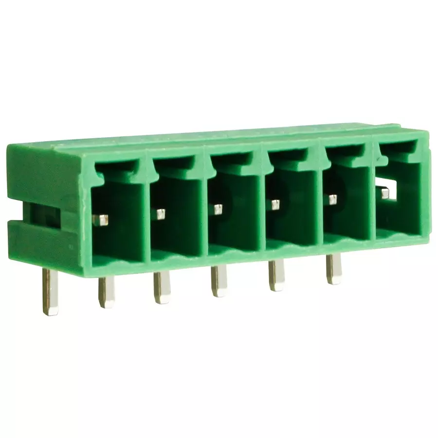 CAMDENBOSS Terminal Block, Header, 6Pos, R/A, Th, CTBP93HE/6 (Pack of 10)