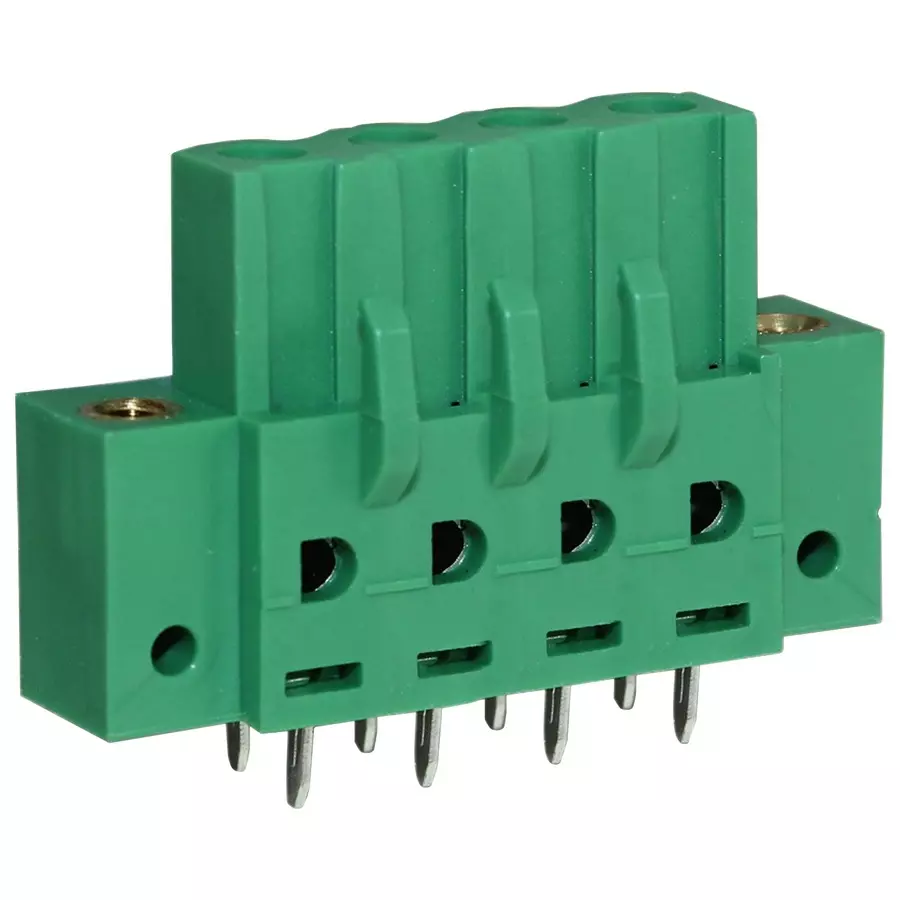 CAMDENBOSS Terminal Block, Socket, 4Pos, R/A, Th, CTBP97VJ/4FL