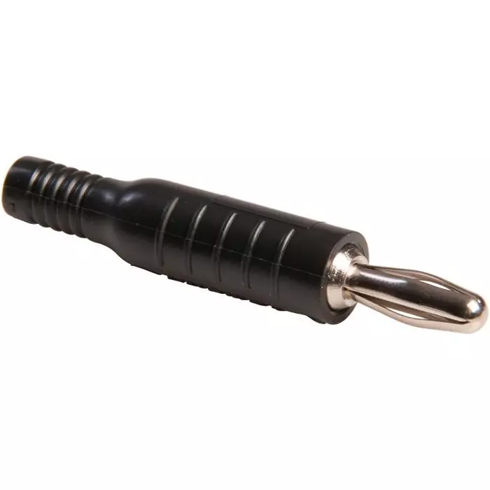 POMONA Banana Plug, 15A, Crimp/Solder, Black, 5169-0