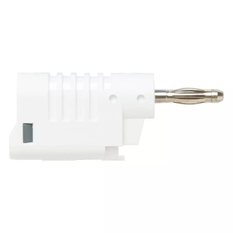 POMONA 4 mm Banana Plug, Stacking, 36A, White, 73092-9