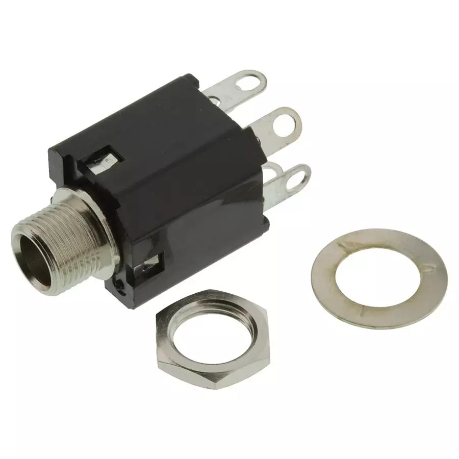 SWITCHCRAFT/CONXALL Connector, Phone Audio, Jack, 3 Position, 114BX