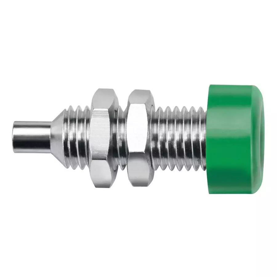 SCHUTZINGER CONN, BANANA, JACK, 32A, GREEN, SOLDER, BU 403 NI / GN