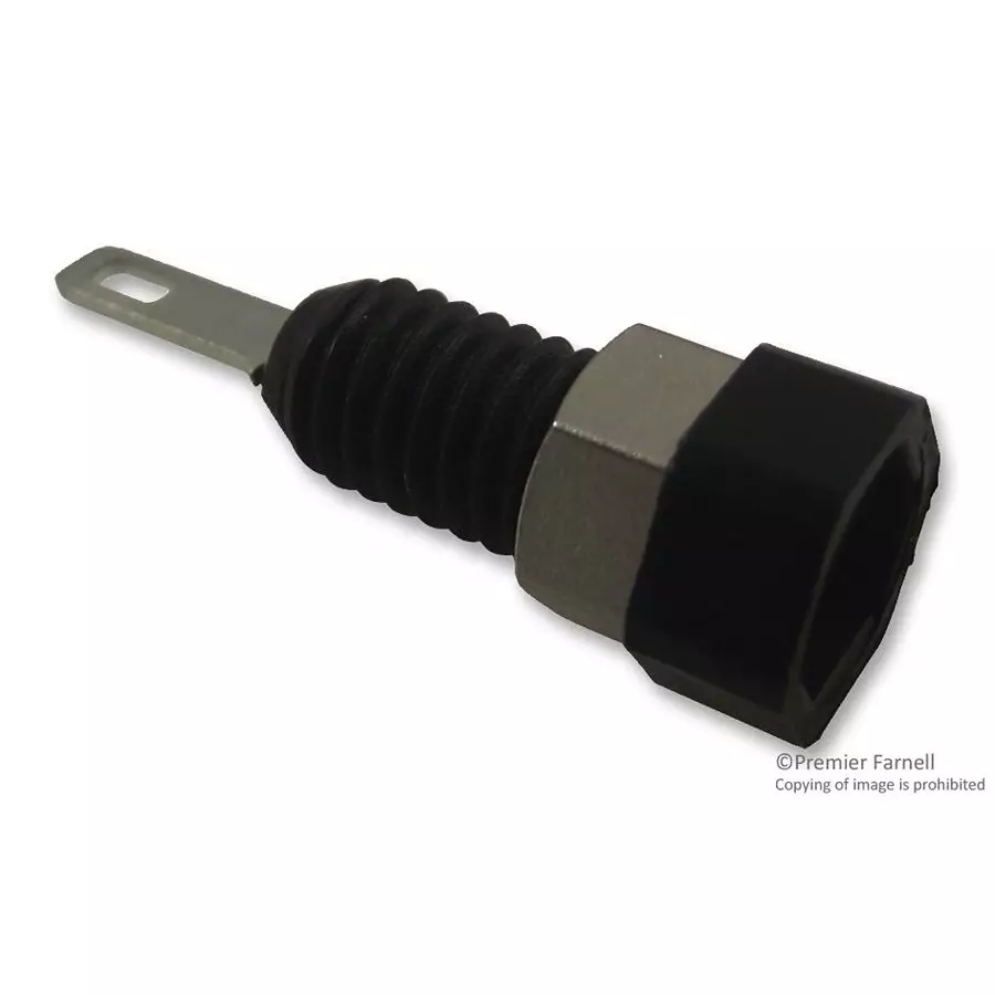 RADIALL BANANA JACK, 2MM, 10A, SOLDER, BLACK, R921930000