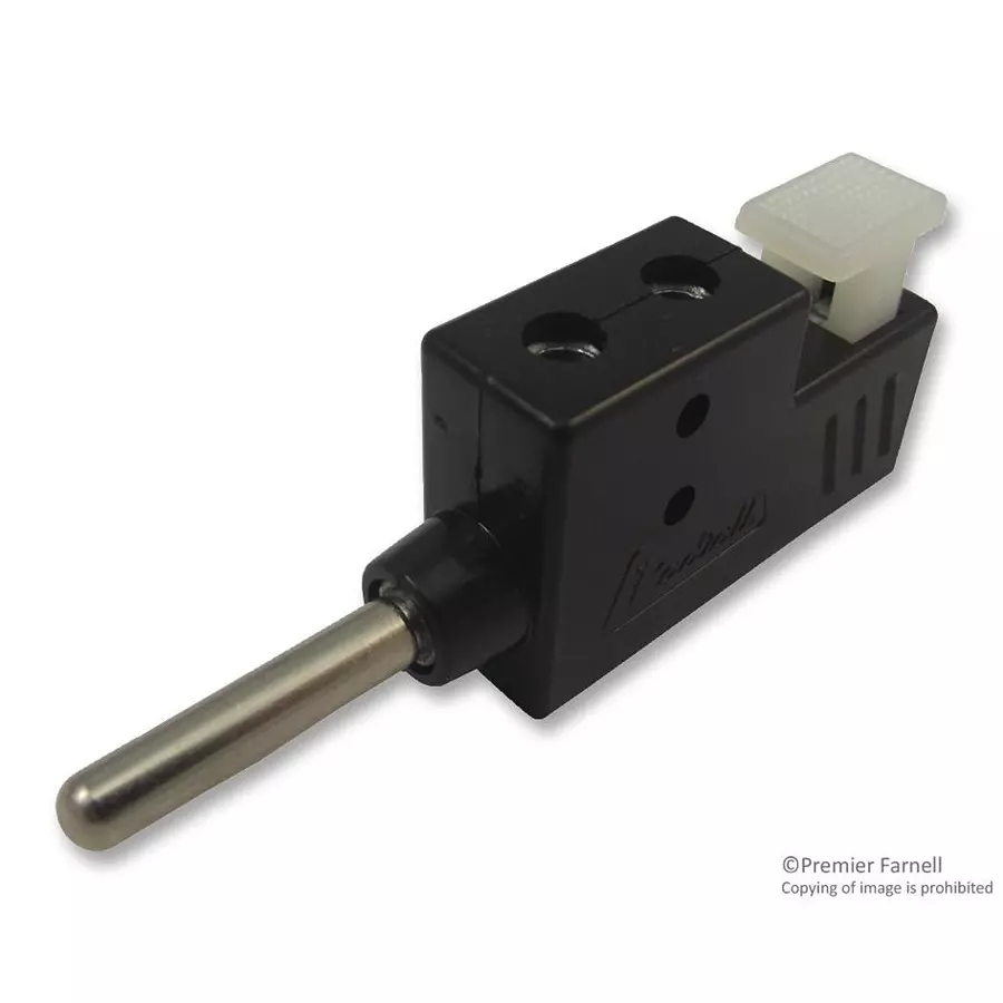 RADIALL BANANA PLUG, STACKABLE, 30A, CLAMP, BLK, R941460000